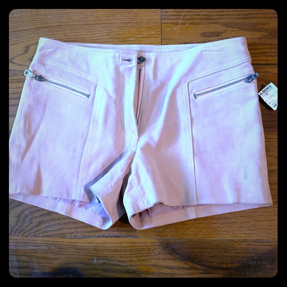 Wilson’s suede pink high waisted shorts